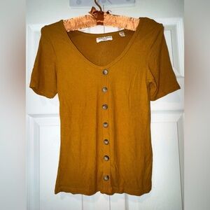 Brave Soul faux Button-Up pull over Women's Top. Size small VGUC